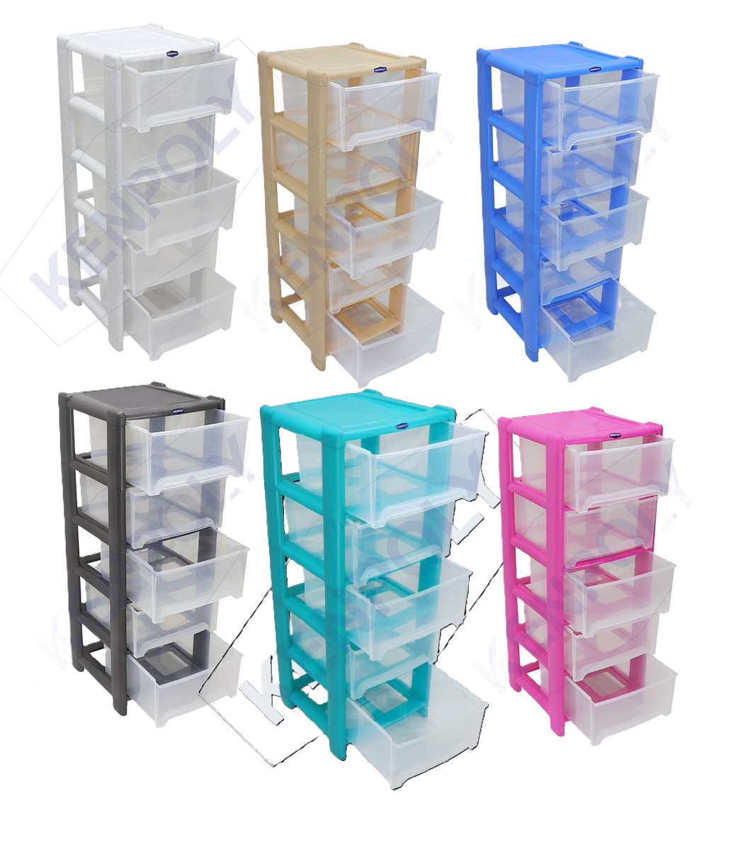 Kenpoly multi-store 5 stack versatile drawer unit with five stacks is an ideal storage solution for maximizing organization in any space