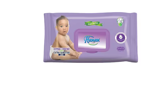 Hanan Sensitive Wipes 72'S and Hanan Antibacterial Wipes 80'S