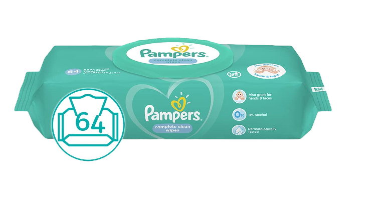 Pampers Baby Wipes Sensitive 56 Pieces - 3 PCS and Pampers Baby Wipes Fresh Clean 64 Pieces - 3 PCS