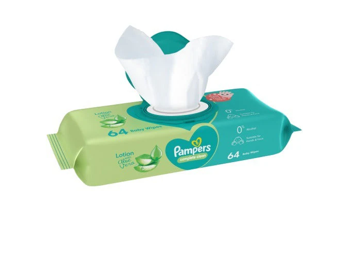 Pampers Baby Wipes Sensitive 56 Pieces - 3 PCS and Pampers Baby Wipes Fresh Clean 64 Pieces - 3 PCS