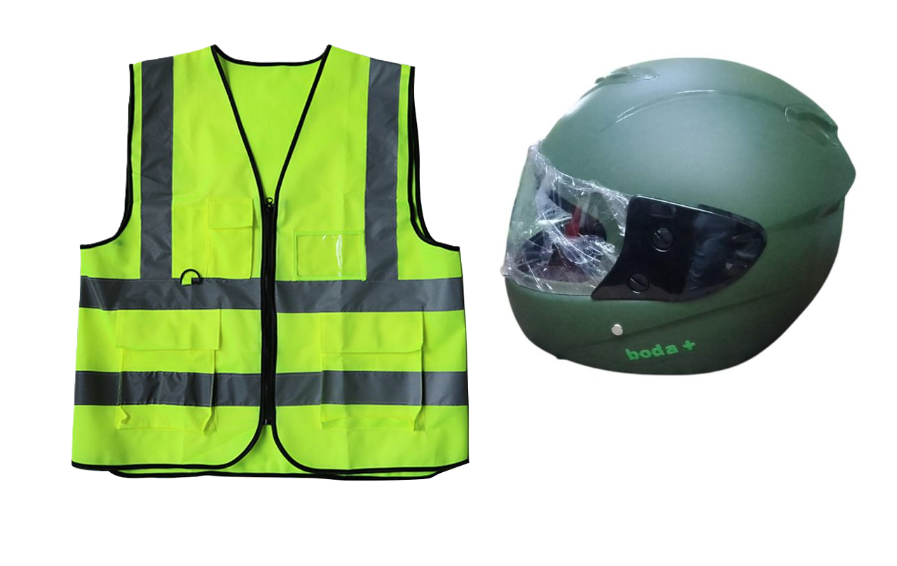 Fashion Safety Reflector Vest / Jackets ( L) - Neon Green and Boda + Motorcycle Full Head & Half Head Helmet