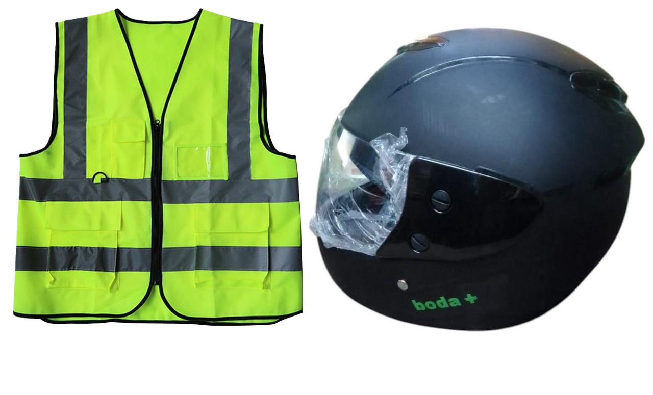 Fashion Safety Reflector Vest / Jackets ( L) - Neon Green and Boda + Motorcycle Full Head & Half Head Helmet