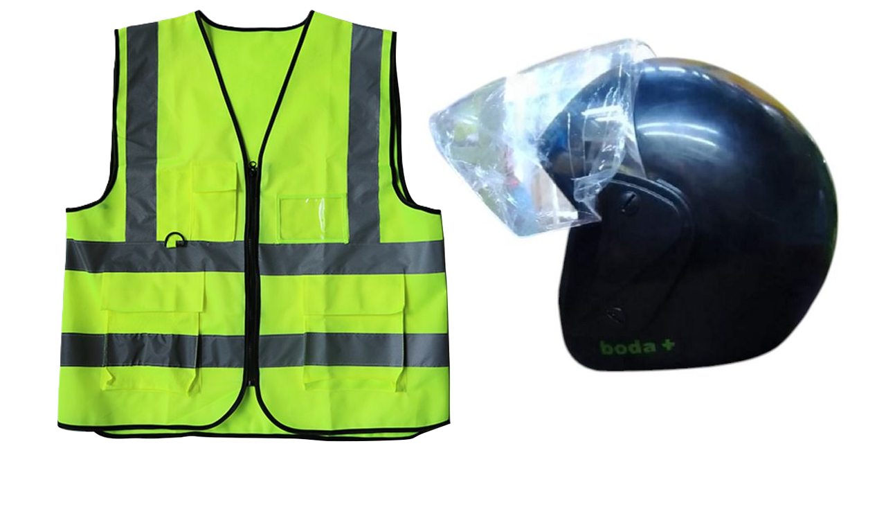 Fashion Safety Reflector Vest / Jackets ( L) - Neon Green and Boda + Motorcycle Full Head & Half Head Helmet