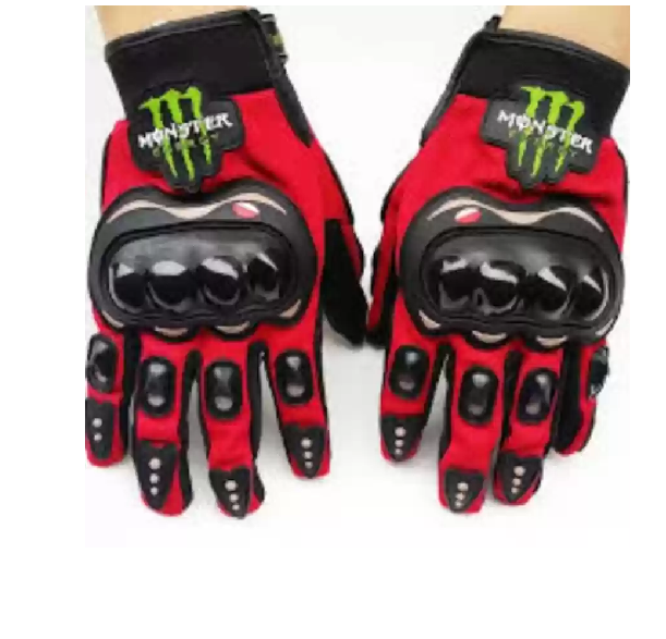 Monster Energy Breathable Motorcycle Full Finger Gloves Off-road Racing and Motorcycle Reflector Straps