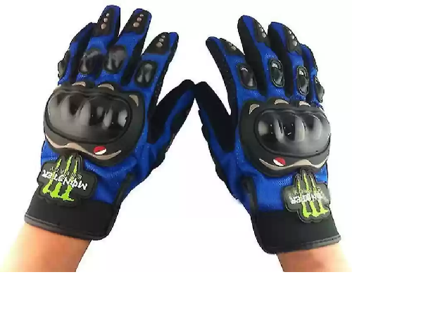 Monster Energy Breathable Motorcycle Full Finger Gloves Off-road Racing and Motorcycle Reflector Straps