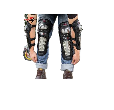 Pro-Biker Motorcycle Off Road Cycling Racing Elbow  and Knee Stainless Steel Metal Guard Protector