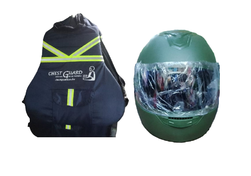 Motorcycle Riders Neck And Chest Guard Vest and Boda+ Motorcycle Full Head/Face and Half Head/ Face Protective Helmets