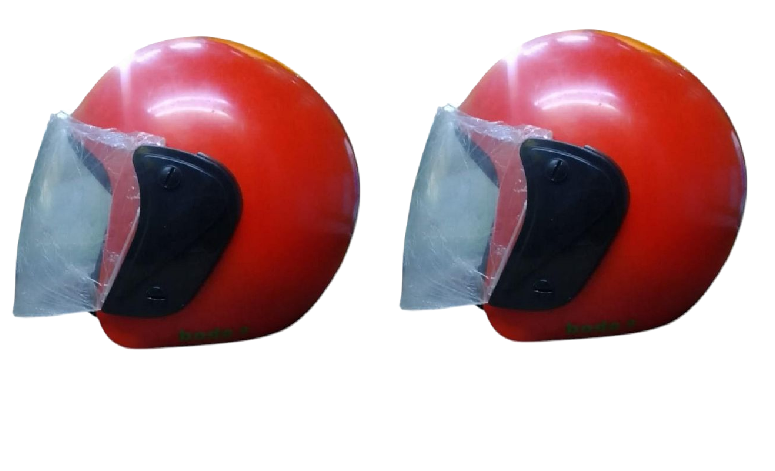 Boda+ Motorcycle Full Head/Face and Half Head/ Face Protective Helmets ( A Pair - 2 PCS)