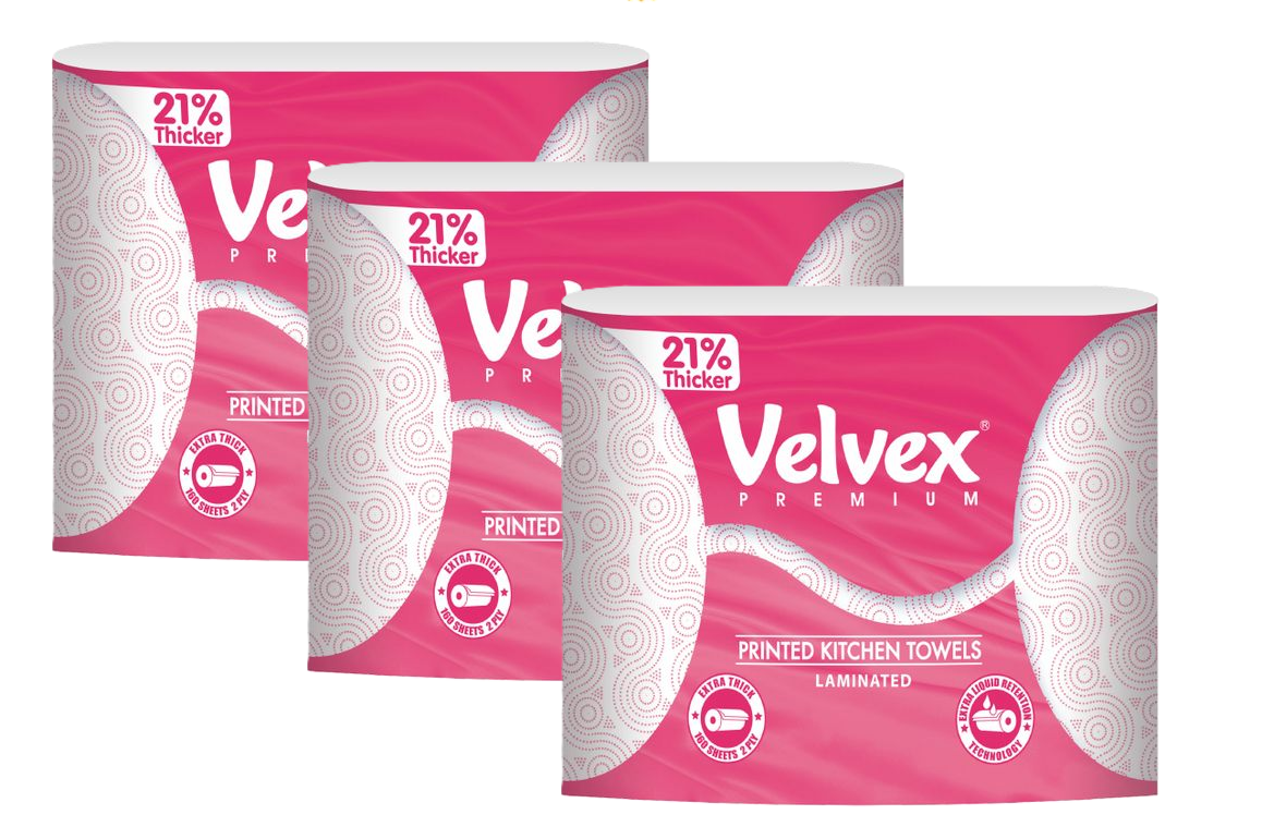 Kitchen Paper Towels Twin Pack: Hanan Twin Pack -3 Packs, Velvex Twin Pack- 3 Packs and Livelle Kitchen Twin packs- 3 Packs