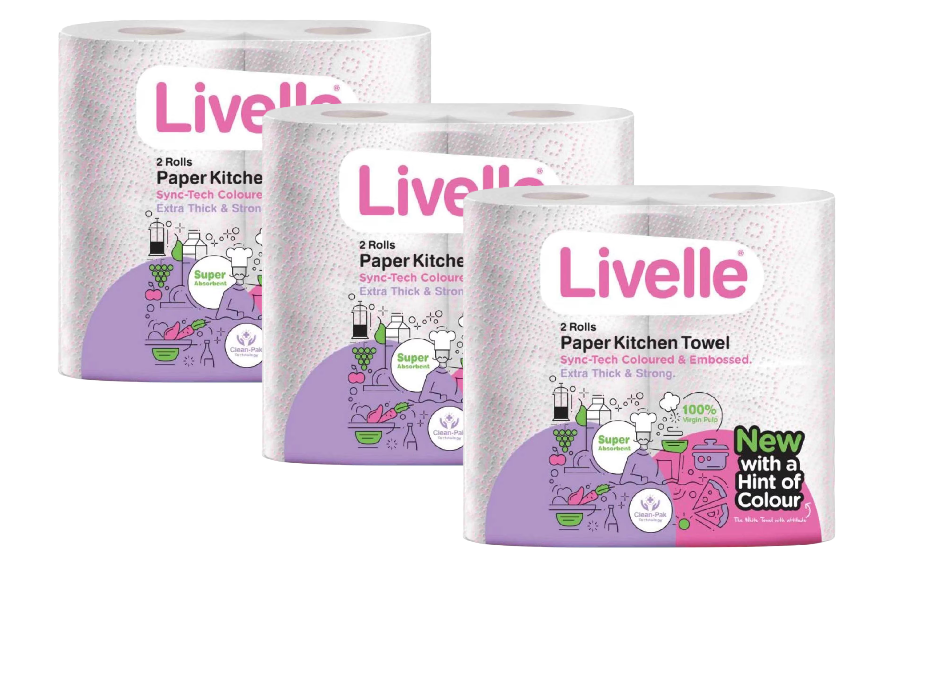 Kitchen Paper Towels Twin Pack: Hanan Twin Pack -3 Packs, Velvex Twin Pack- 3 Packs and Livelle Kitchen Twin packs- 3 Packs