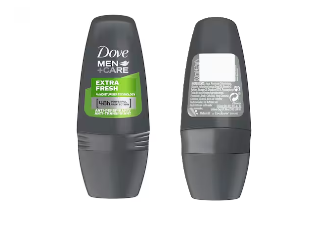 Dove Men+Care Extra Fresh Antiperspirant Deodorant Spray (150ml, Men+Care Coconut Milk Beauty Bar (100g) & Men+Care Extra Fresh Antiperspirant Roll-On (50ml)