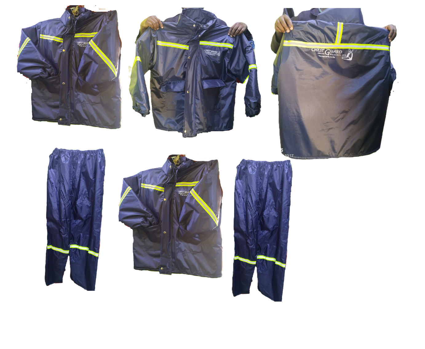 Motorcycle Rider's Rain Coat Suit 2- Piece that provides waterproof protection, enhances visibility, and ensures comfort during rainy or windy conditions.