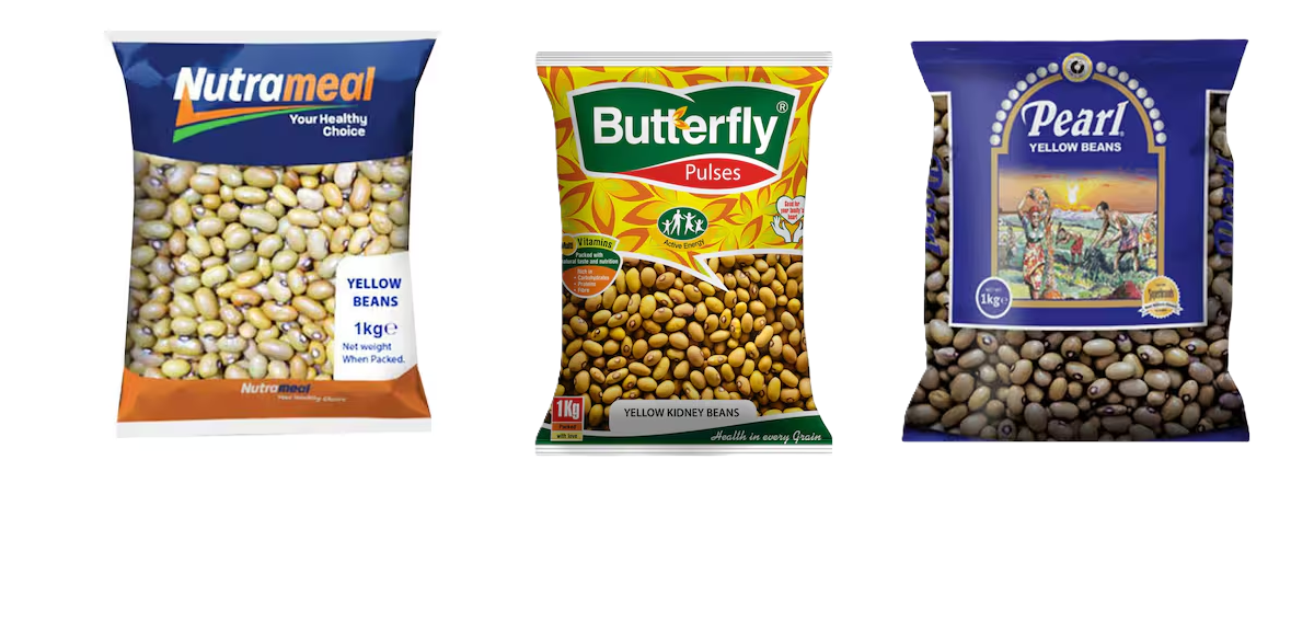 Dried Cereals, Grains & Pulses: Yellow Kidney Beans from Nitrameal, Butterfly & Pearl Packed in 1kg