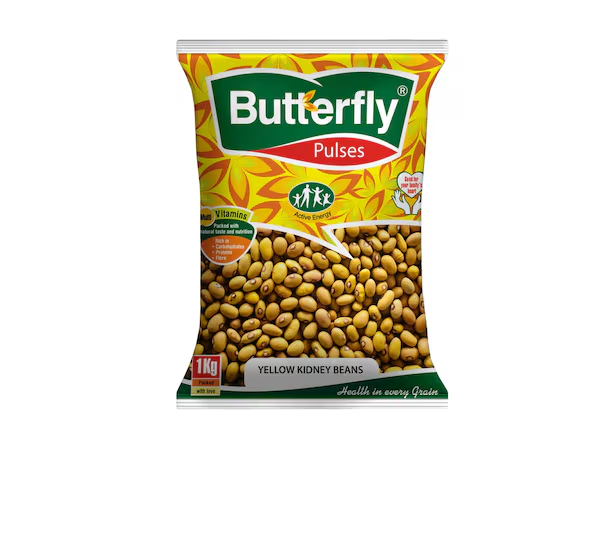 Dried Cereals, Grains & Pulses: Yellow Kidney Beans from Nitrameal, Butterfly & Pearl Packed in 1kg