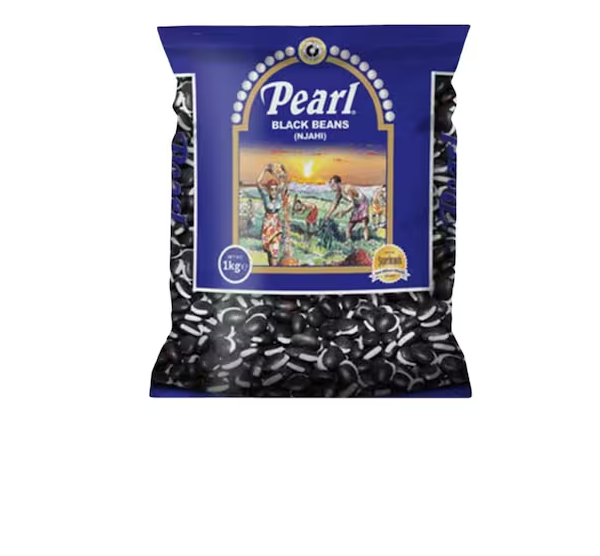 Dried Cereals, Grains & Pulses: Pulses Njahi Black Beans 1Kg From Nutrameal, Butterfly and Pearl Packed in a Well Sealed Waterproof Polythene Paper