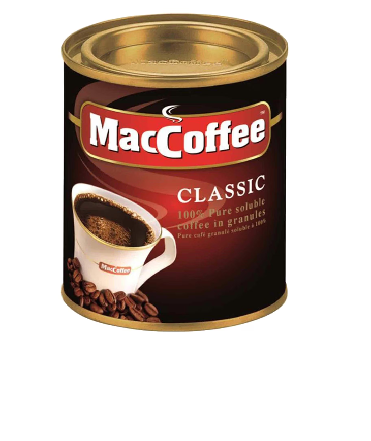 Beverages:Nescafe Classic Instant Coffee Jar packed in 50g, 100g & 200g. Maccoffee Classic Coffee Tins Packed in 50g, 100g & 200g. Nestle Milo Active-Go Chocolate Milk Powder Tins Packed in 100g &400g