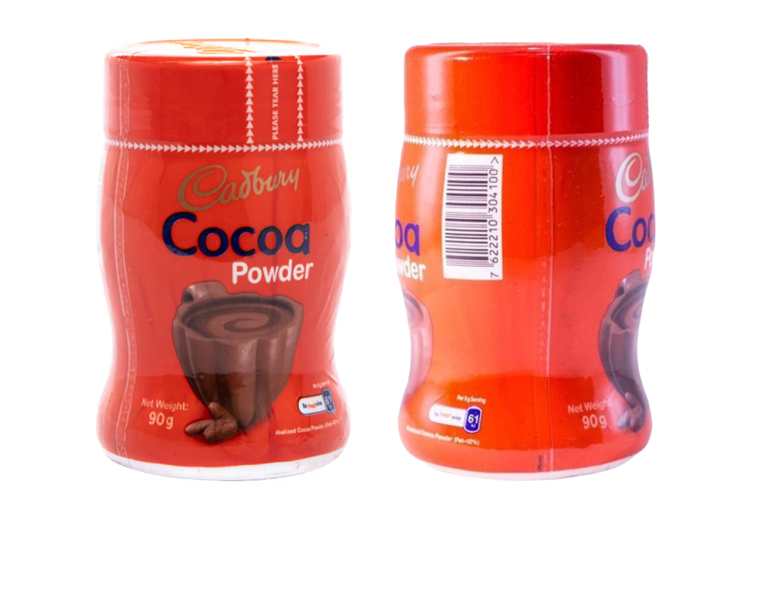 Cudbury Beverages: Cudbury Cocoa Packed in 90g, 200g & 320g. Cudbury Drinking Chocolate Packed in 125g, 225g & 450g. Cudbury Hot Cocoa packed in 300g & 500g. all Packed in Jars