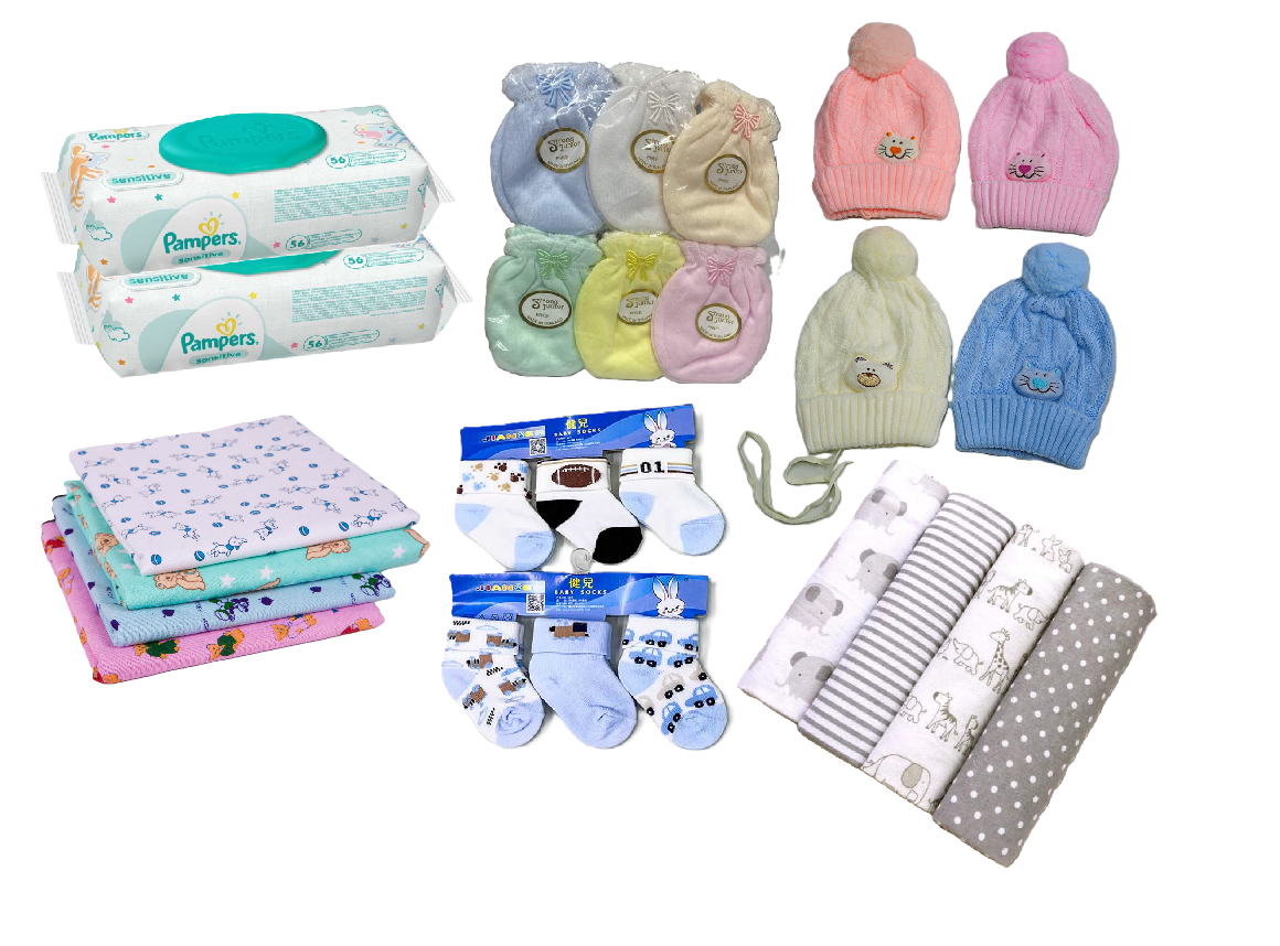 Baby Receiving Gift Set / Package with 19 Items ( 33 PCS)