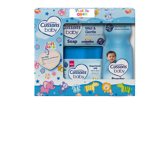Baby Gift Sets - Baby Grooming Nursery Healthy Kit (Small) - Blue & pink and Cussons Baby Gift Pack - Blue & Pink