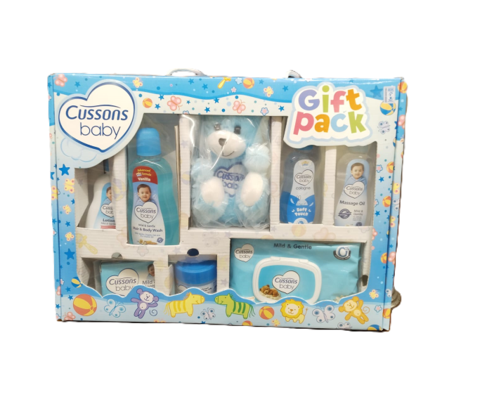 Baby Gift Sets - Baby Grooming Nursery Healthy Kit (Big) - Blue & Pink and Cussons Baby Gift Box- Blue & Pink