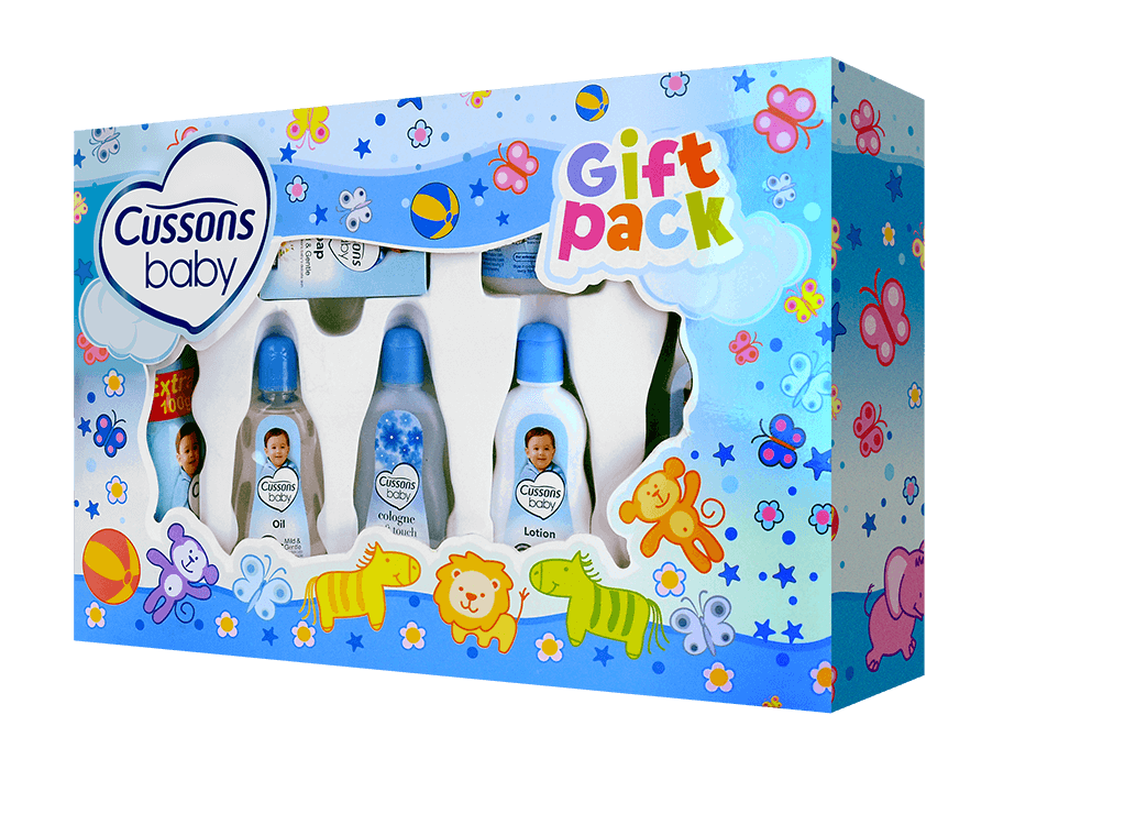 Baby Gift Sets - Baby Grooming Nursery Healthy Kit (Big) - Blue & Pink and Cussons Baby Gift Box- Blue & Pink
