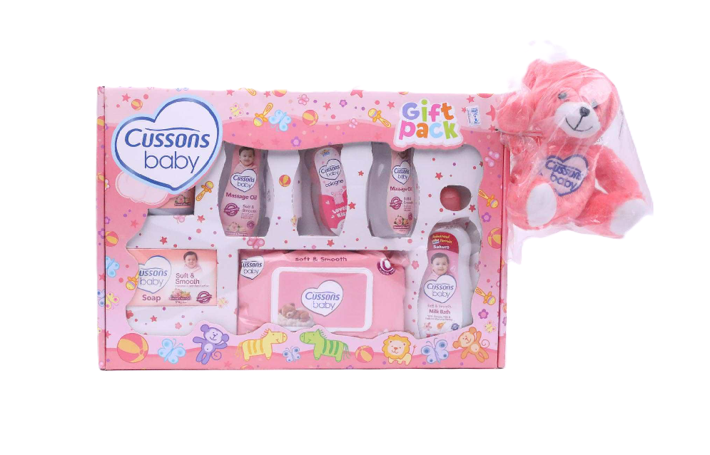 Baby Gift Sets - Baby Grooming Nursery Healthy Kit (Big) - Blue & Pink and Cussons Baby Gift Box- Blue & Pink