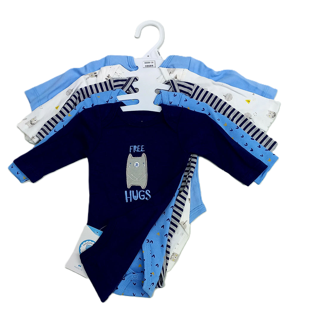 Baby Receiving set for Baby Boys: 5 pcs Baby Onesis Long sleeved, 5pcs Trousers, 6 Pairs of socks, 6 pcs Baby Vests, 3 pcs light cotton Rompers and 1 pc Heavy warm Romper