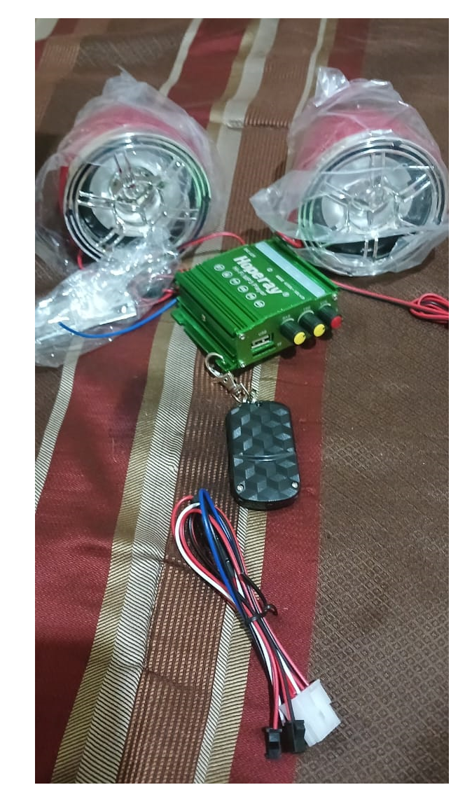 Hoperay  Motorcycle Audio Mp3 Player; 3 Inch Speaker, DC: 12v.