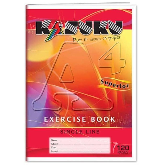Kasuku A4 120 Pages Exercise Books Single line/ Ruled and Squared.