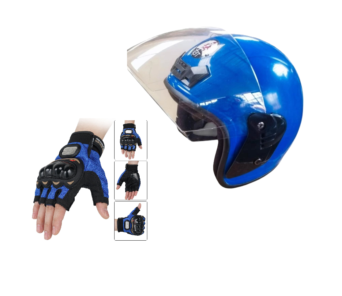 Motorcycle Protective Gears: Reflective Straps, Gloves and Helmet