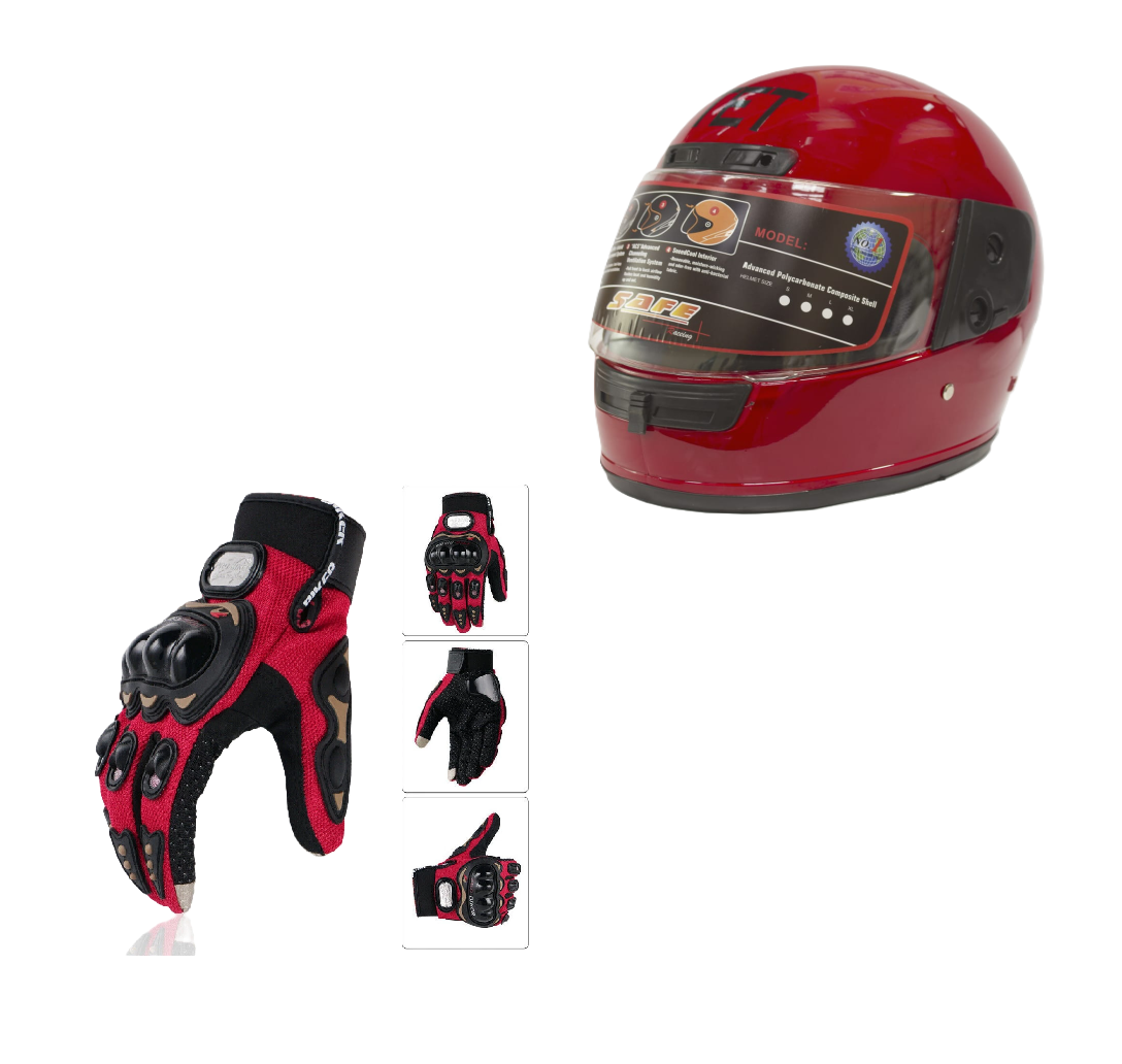 Motorcycle Protective Gears: Reflective Straps, Gloves and Helmet