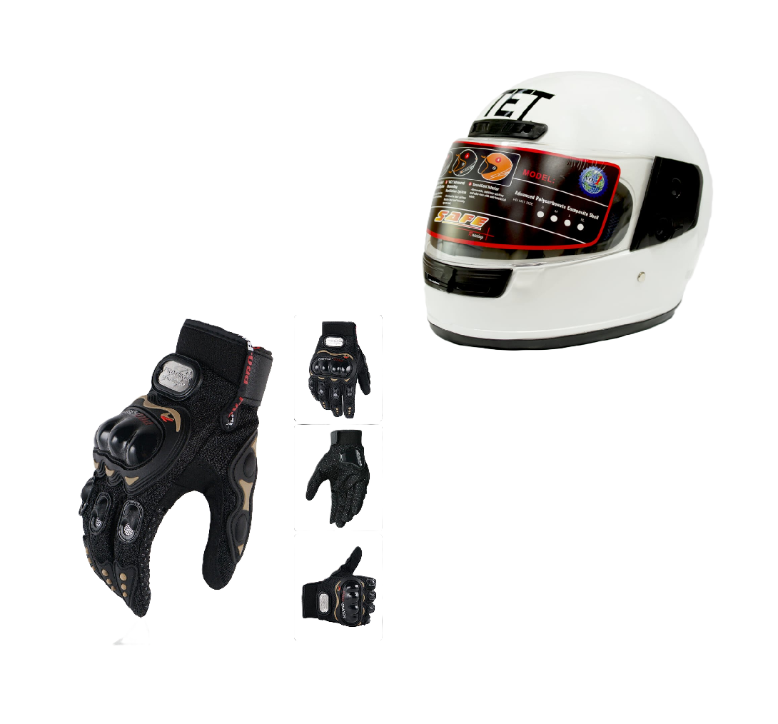 Motorcycle Protective Gears: Reflective Straps, Gloves and Helmet
