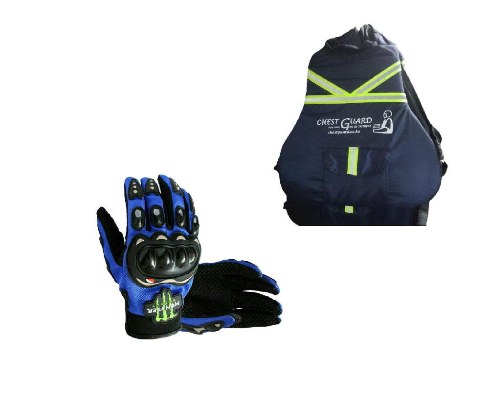 Motorcycle Protective Gears: Reflective Straps, Gloves and Helmet
