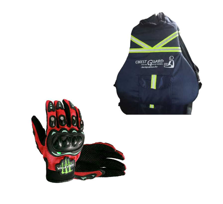 Motorcycle Protective Gears: Reflective Straps, Gloves and Helmet