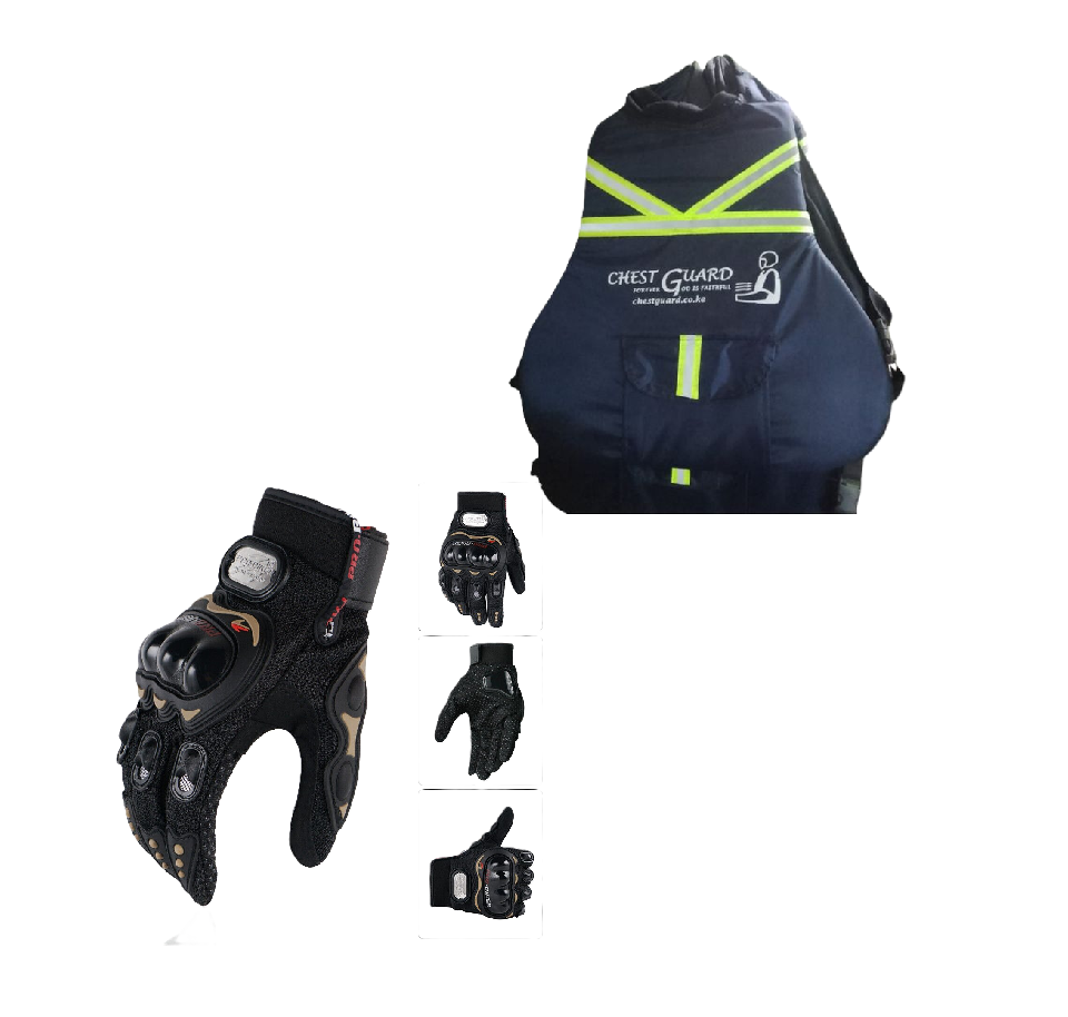 Motorcycle Protective Gears: Reflective Straps, Gloves and Helmet