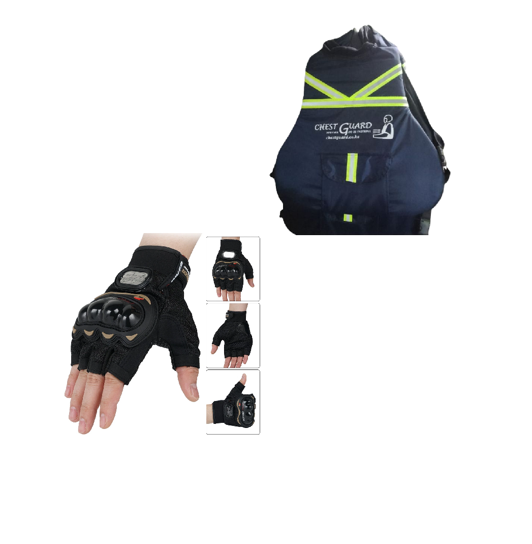 Motorcycle Protective Gears: Reflective Straps, Gloves and Helmet