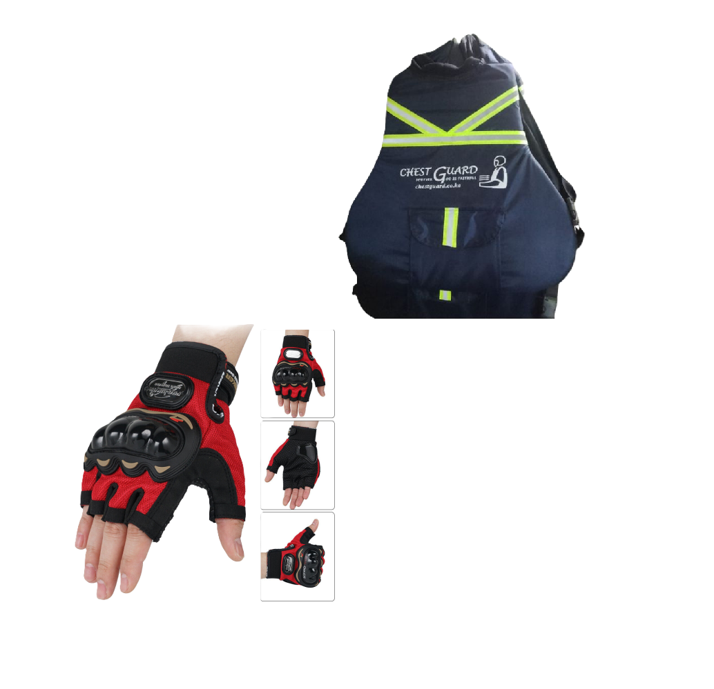 Motorcycle Protective Gears: Reflective Straps, Gloves and Helmet