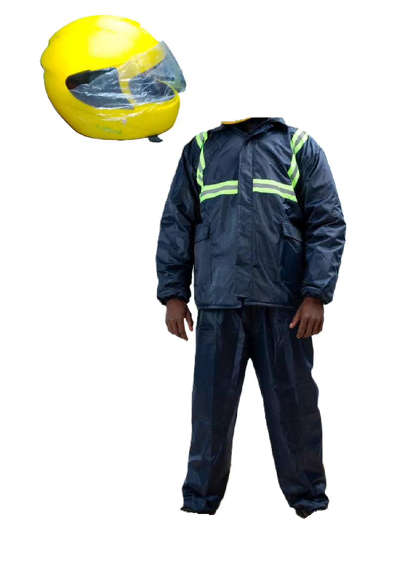 Motorcycle Riding Suit Navy Blue/ Black, Boda+ Half Head Black Helmet and Full Fingers Motorcycle Riding Gloves Set