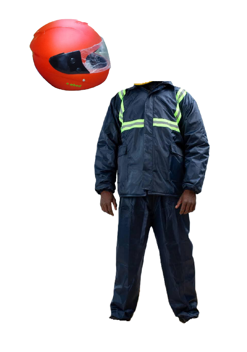 Motorcycle Riding Suit Navy Blue/ Black, Boda+ Half Head Black Helmet and Full Fingers Motorcycle Riding Gloves Set