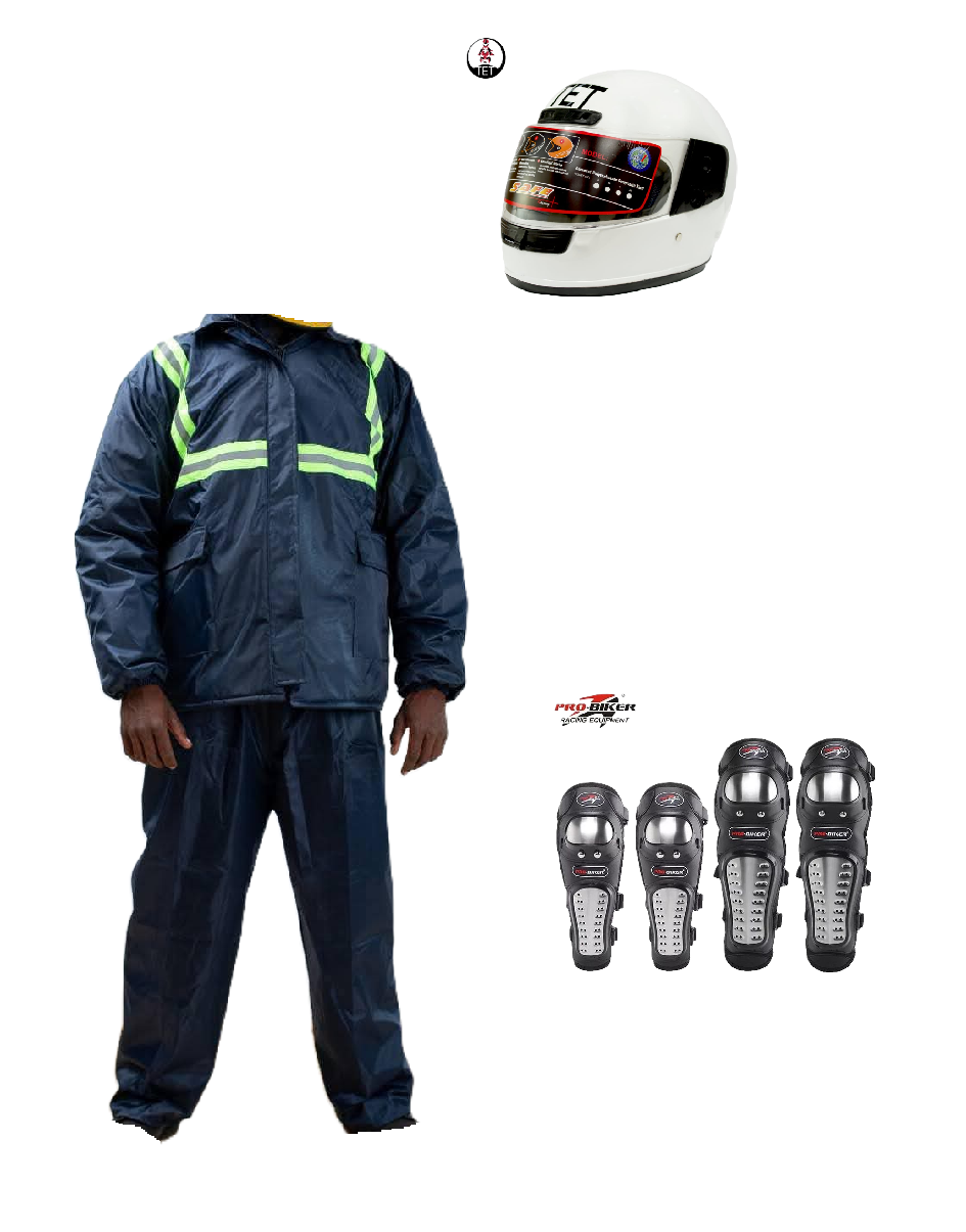 Motorcycle Riding Suit Navy Blue/ Black, Boda+ Half Head Black Helmet and Full Fingers Motorcycle Riding Gloves Set