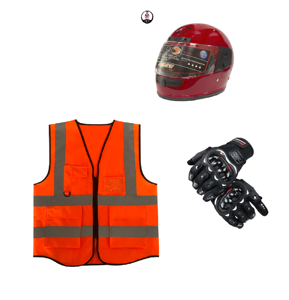 Motorcycle Riding Safety and Protective Gears. Ranges from single to 3 piece Combo