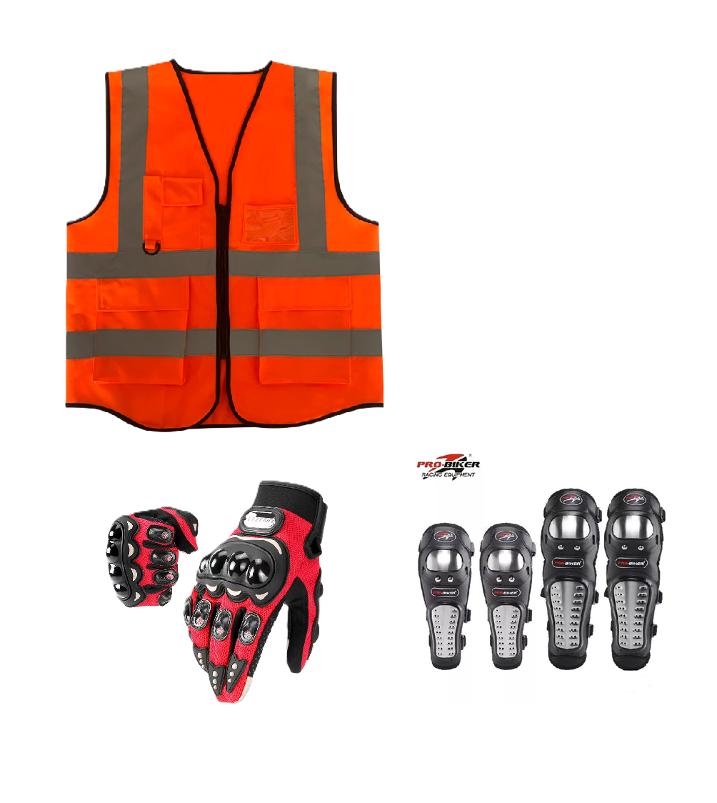 Motorcycle Riding Safety and Protective Gears. Ranges from single to 3 piece Combo