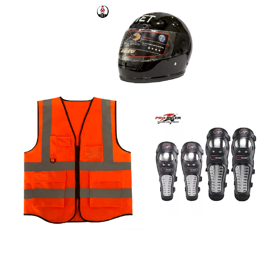 Motorcycle Riding Safety and Protective Gears. Ranges from single to 3 piece Combo