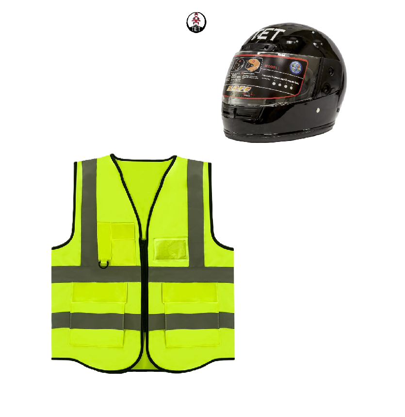 Motorcycle Riding Safety and Protective Gears. Ranges from Single Safety Gears to 3 Pieces Combo