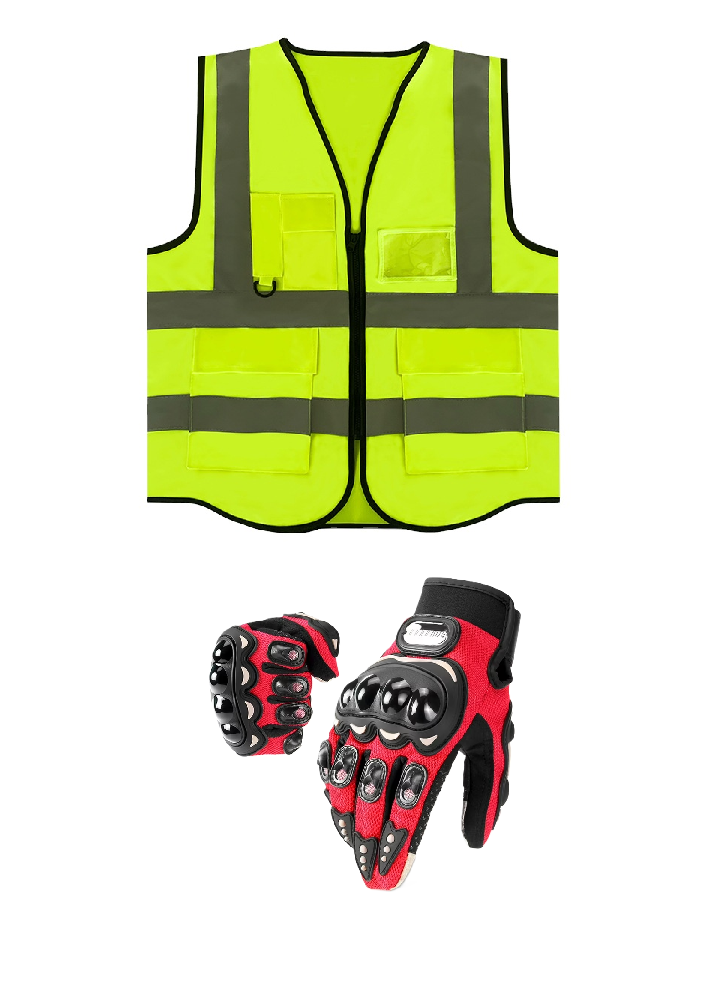 Motorcycle Riding Safety and Protective Gears. Ranges from Single Safety Gears to 3 Pieces Combo