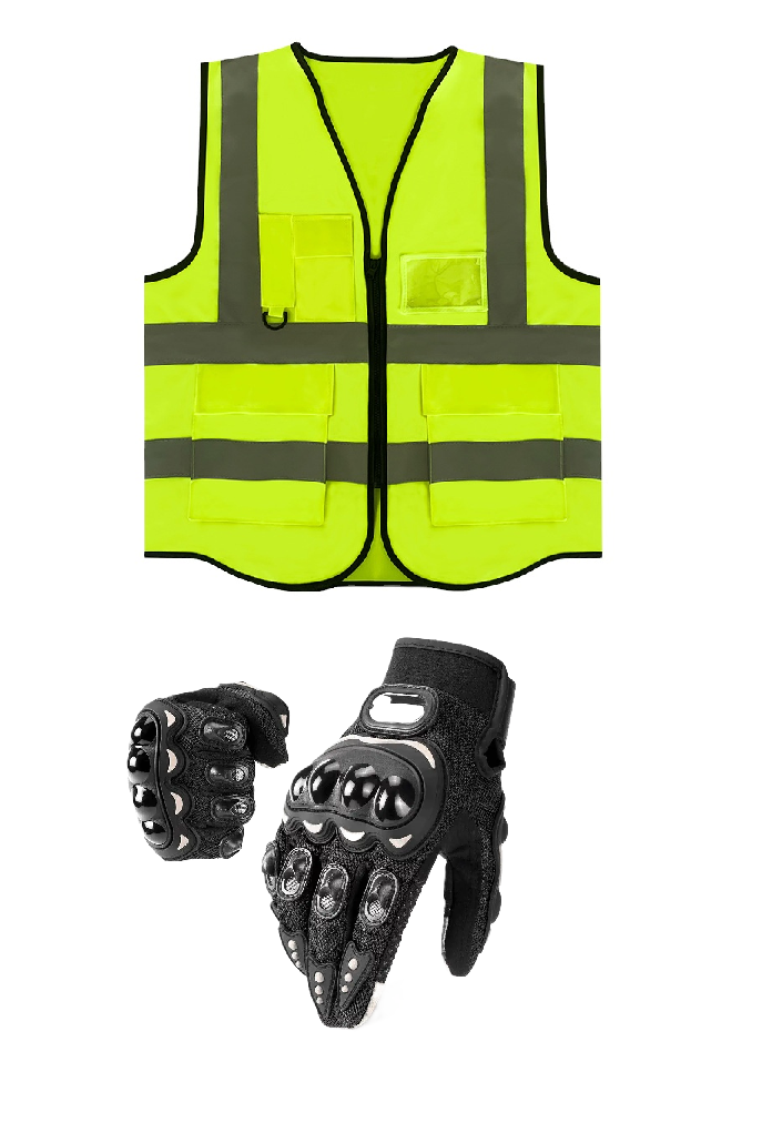 Motorcycle Riding Safety and Protective Gears. Ranges from Single Safety Gears to 3 Pieces Combo