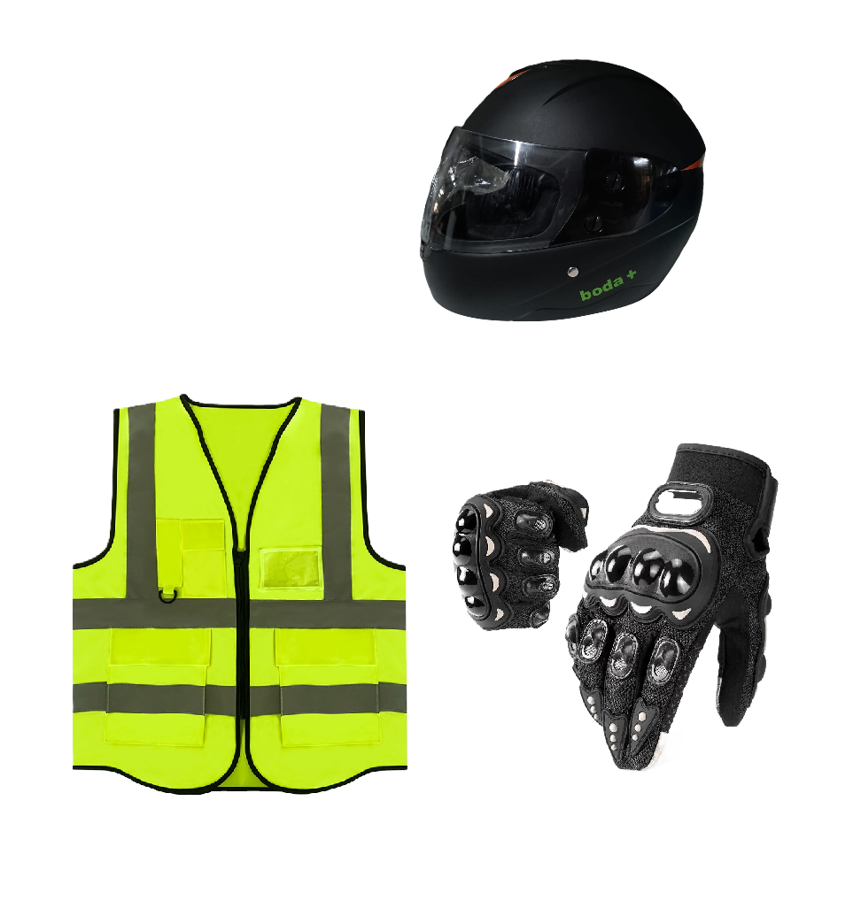Motorcycle Riding Safety and Protective Gears. Ranges from Single Safety Gears to 3 Pieces Combo