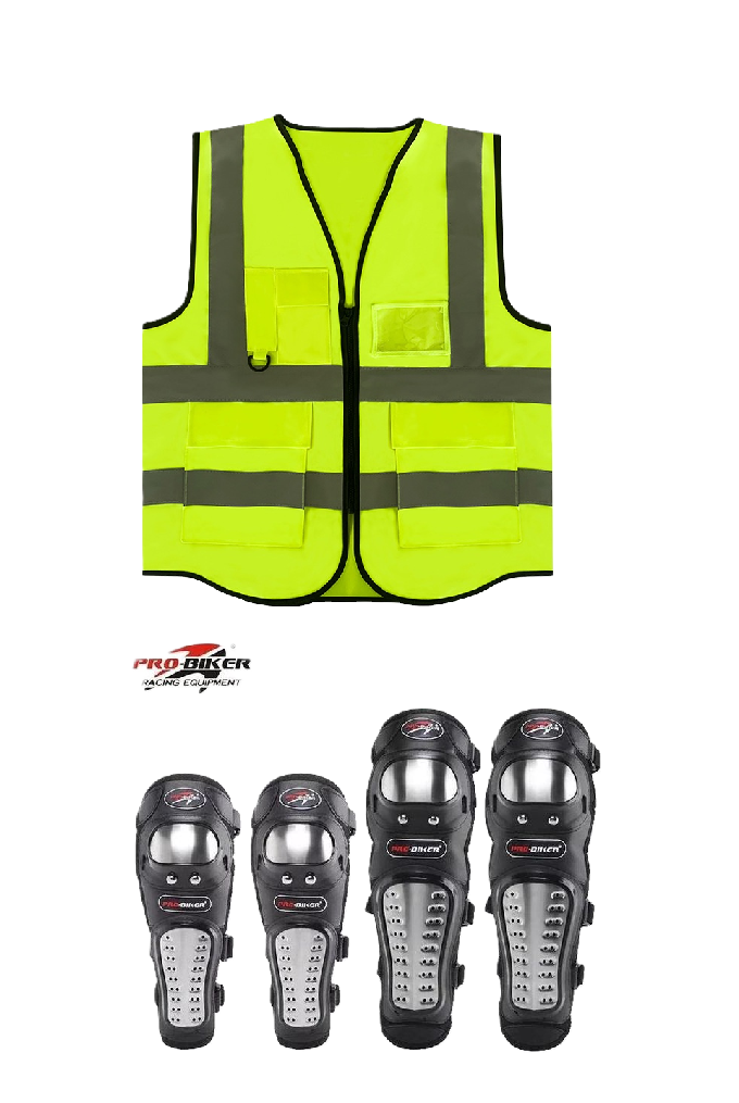 Motorcycle Riding Safety and Protective Gears. Ranges from Single Safety Gears to 3 Pieces Combo