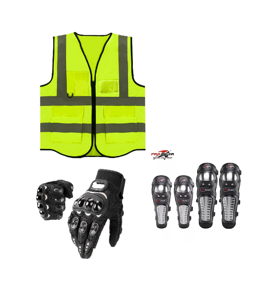 Motorcycle Riding Safety and Protective Gears. Ranges from Single Safety Gears to 3 Pieces Combo