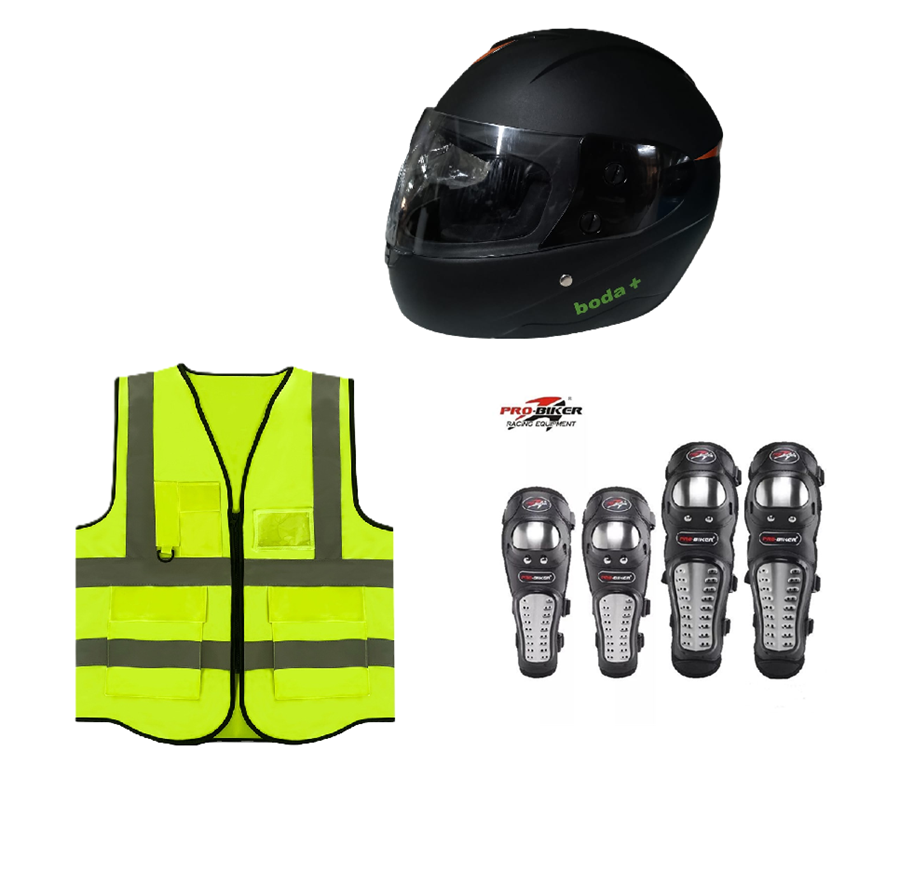 Motorcycle Riding Safety and Protective Gears. Ranges from Single Safety Gears to 3 Pieces Combo